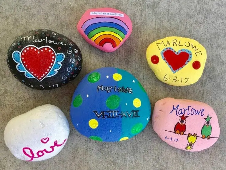 Painted Rocks for Marlowe, contributed by mother Bethany