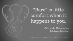 Download for Facebook or Twitter Rare is little comfort when it happens to you. -Miranda Hernandez, Adrian's Mother