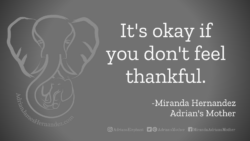 Download for Facebook or Twitter It's okay if you don't feel thankful. -Miranda Hernandez, Adrian's Mother