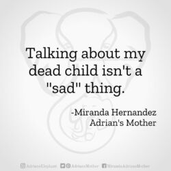 Download for Instagram Talking about my dead child isn't a "sad" thing. -Miranda Hernandez, Adrian's Mother