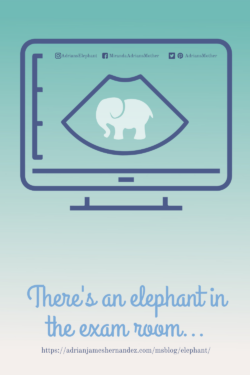 Download or click "P"/Save
button to post to Pinterest There's an elephant in the exam room